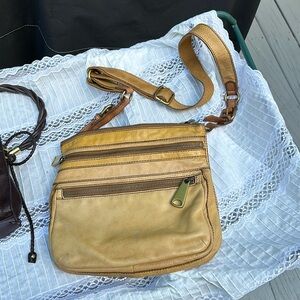 Fossil leather crossbody